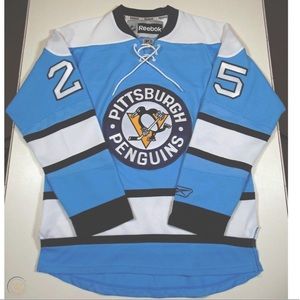 Authentic MAX TALBOT #25 Pittsburg Penguins Alternate NHL Reebok Jersey 2008